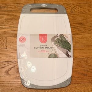 Kitchenry White and Gray Cutting Board NEW